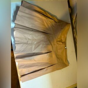 Pleated pleather skirt